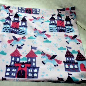Princess castle fleece blanket soft blanket princess bedding unicorn bedding NWT
